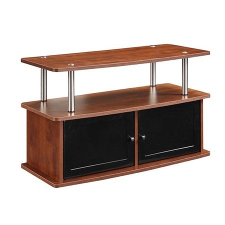 DESIGNS2GO Desigsn2Go TV Stand with 2 Cabinets; Cherry - 35.5 x 20.5 x 15.75 in. 151160CH
